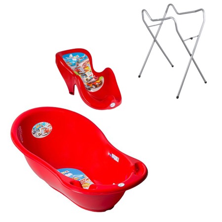 Seturi cadite 86 cm - Set cadita rosu CS 86 cm + suport universal + suport anatomic cadita