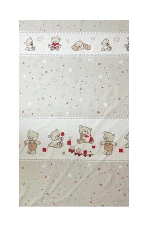 Lenjerii si huse patut - Set lenjerie bumbac 7 piese pentru saltea de 120 x 60 cm, Bears&Toys Bej, Beberoyal, LJ-007-110