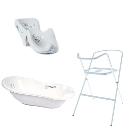 Seturi cadite 86 cm - Set pachet cadita alb Bufnita 86 cm + suport anatomic si suport metalic