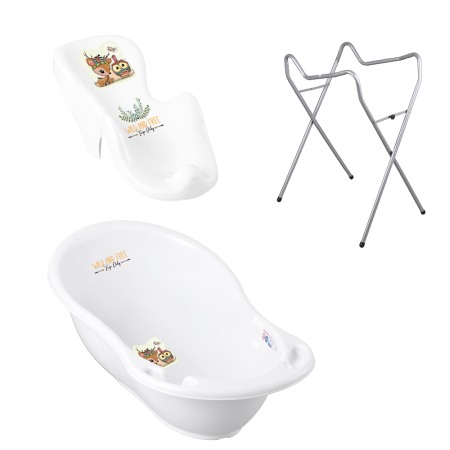 Seturi cadite 102 cm - Set pachet cadita alba Caprioara 102 cm + suport anatomic si suport universal DZ