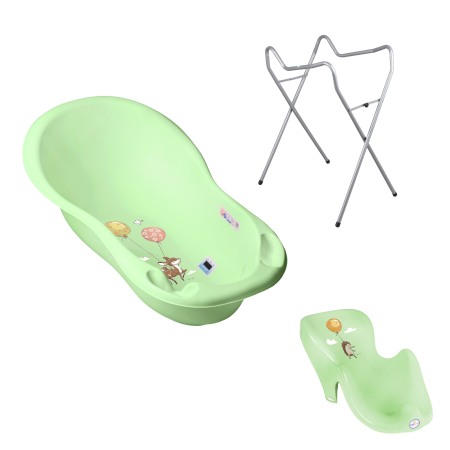 Seturi cadite 102 cm - Set pachet cadita Forest Fairytail 102 cm Verde+ suport anatomic si suport universal