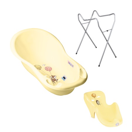 Seturi cadite 86 cm - Set pachet cadita Forest Fairytail 86 cm Galben + suport anatomic si suport universal