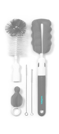 Biberoane, tetine, accesorii - Set perii pentru biberon si tetina Babyono gri 735/03