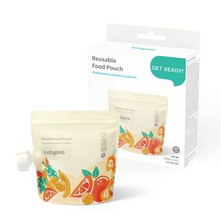 Set pungi alimentare reutilizabile 150ml 5buc Babyono 1467 [2]
