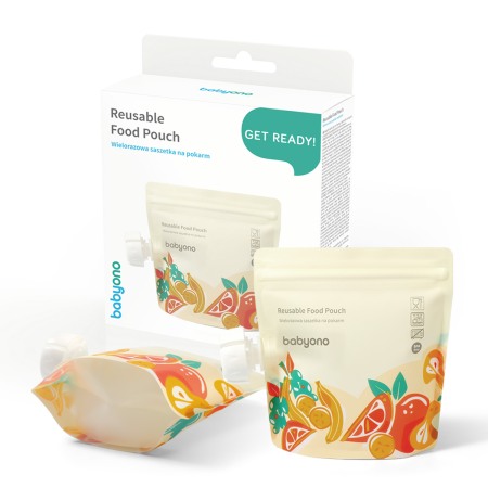 Set pungi alimentare reutilizabile 150ml 5buc Babyono 1467 [18]