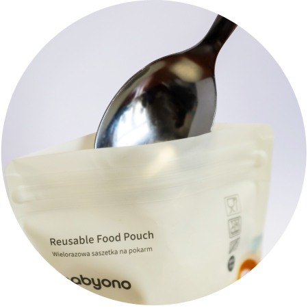 Set pungi alimentare reutilizabile 150ml 5buc Babyono 1467 [3]