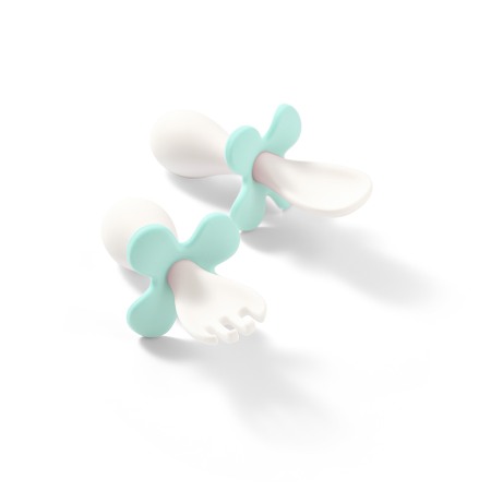 Set tacamuri ergonomice copii, verde, Babyono 969/04 [2]