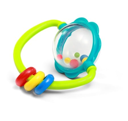 Jucarii bip-bip si chitaitoare - Sunatoare minge colorata pentru copii, Babyono, 672