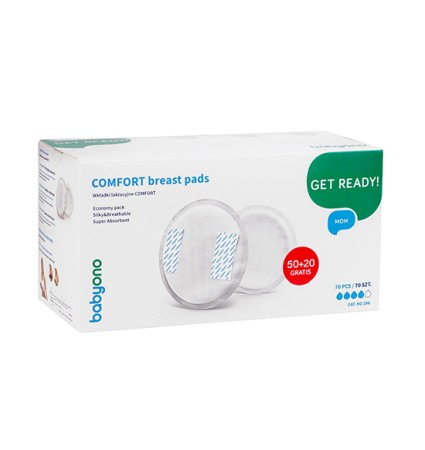 Tampoane pentru san COMFORT Babyono, albe, 70 bucati, 296 [2]