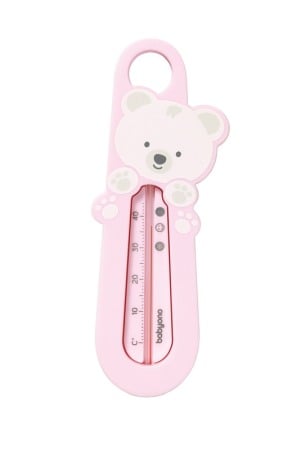 Accesorii ingrijire copii - Termometru baie Babyono roz ursulet  777/03