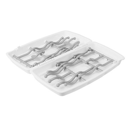 Biberoane, tetine, accesorii - Uscator universal si pliabil pentru biberoane si tetine, alb, Babyono 1071/01