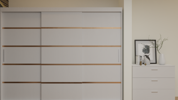 Dormitor Cairo Tapitat Dressing 250x200 3 Usi Alb [4]