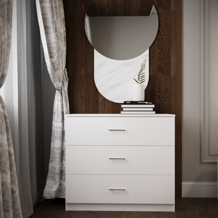 Dormitor Monticelli Alb&Rosu Tapitat 3 Usi [3]