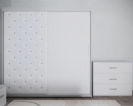 Dormitor Monticelli New Alb Tapitat 2 Usi [5]