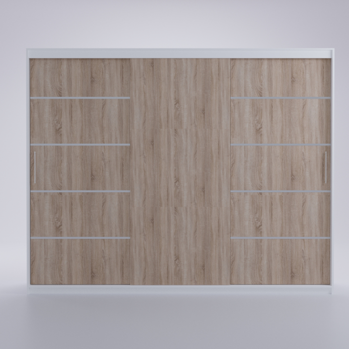 Dressing Emporio Alb cu uși glisante Sonoma 250x200 [3]
