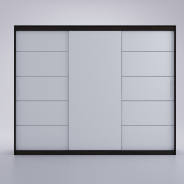 Dressing Emporio Wenge cu uși glisante Albe 250x200 [4]