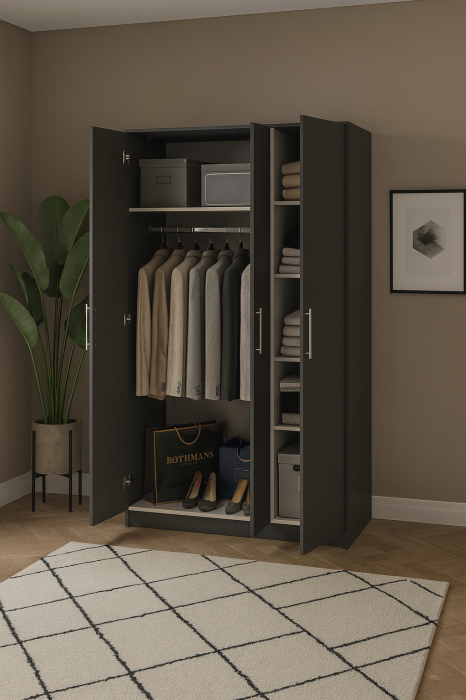 Dulap Damasc 3 Uși Antracit [2]