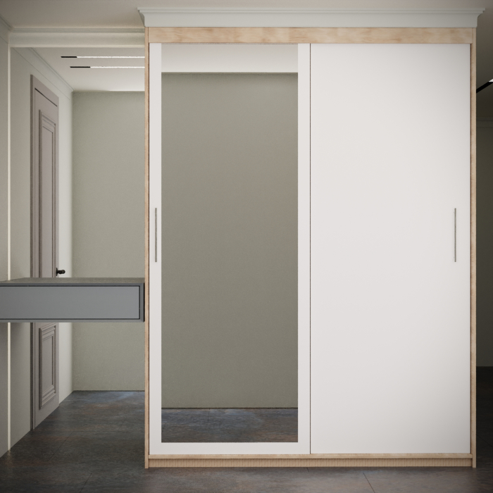 Dulap Kenzo cu Oglinda Sonoma&Alb [1]