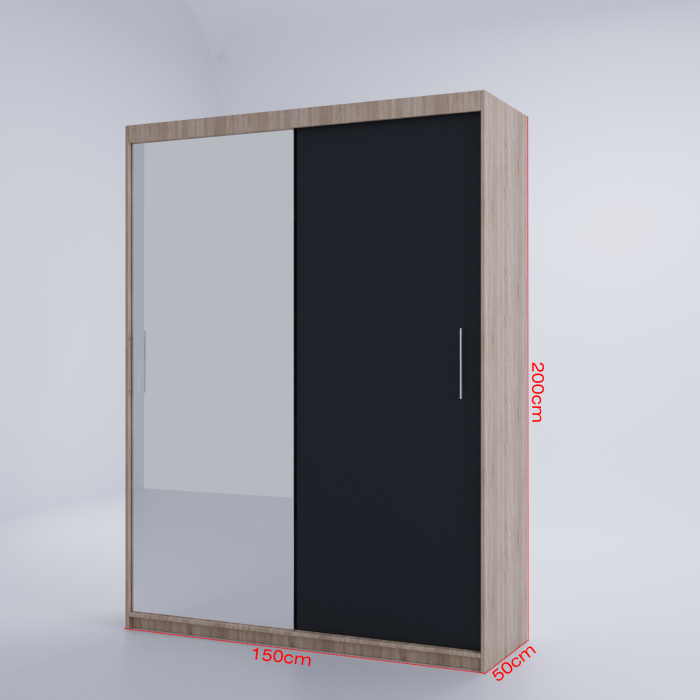 Dulap Kenzo cu Oglinda Sonoma&Gri [5]