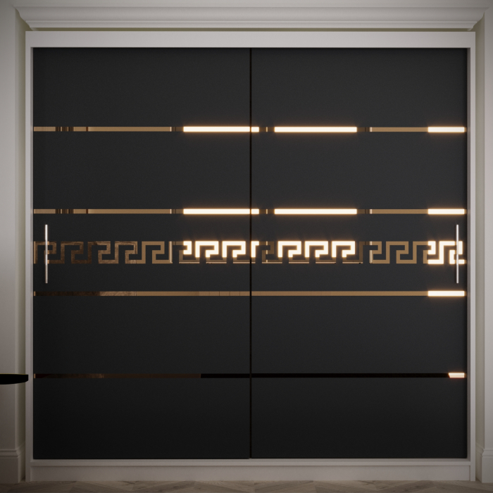 Dulap Kenzo Gold Alb&Antracit 200*200 [1]