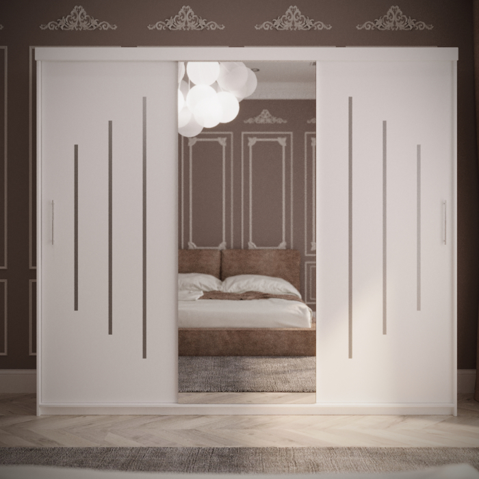 Dulap Kenzo Space 230*200 Cu Oglinda Alb [1]