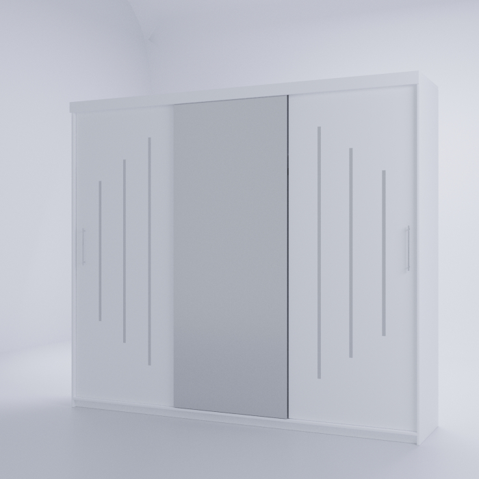 Dulap Kenzo Space 230*200 Cu Oglinda Alb [3]