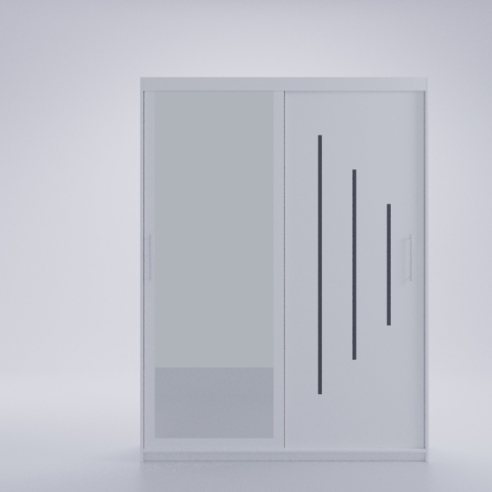 Dulap Kenzo Space cu Oglinda 200*200 Alb [4]