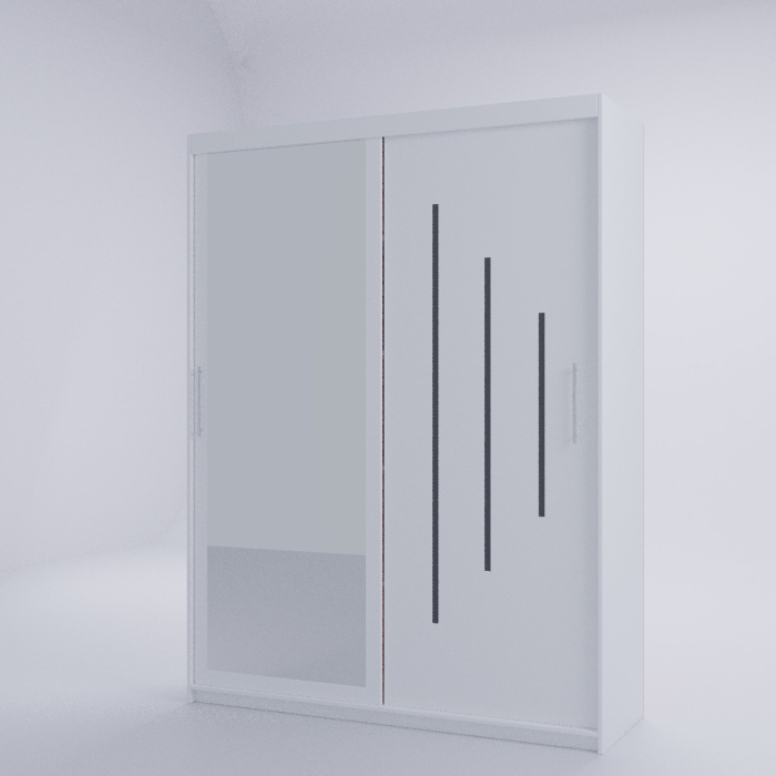 Dulap Kenzo Space cu Oglinda 200*200 Alb [3]