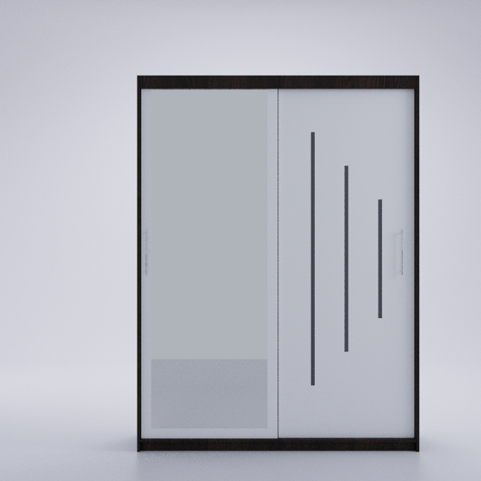 Dulap Kenzo Space cu Oglinda 200*200 Wenge&Alb [4]