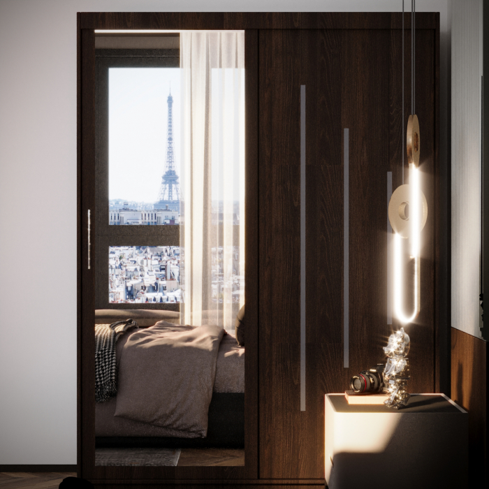 Dulap Kenzo Space cu Oglinda Wenge [1]