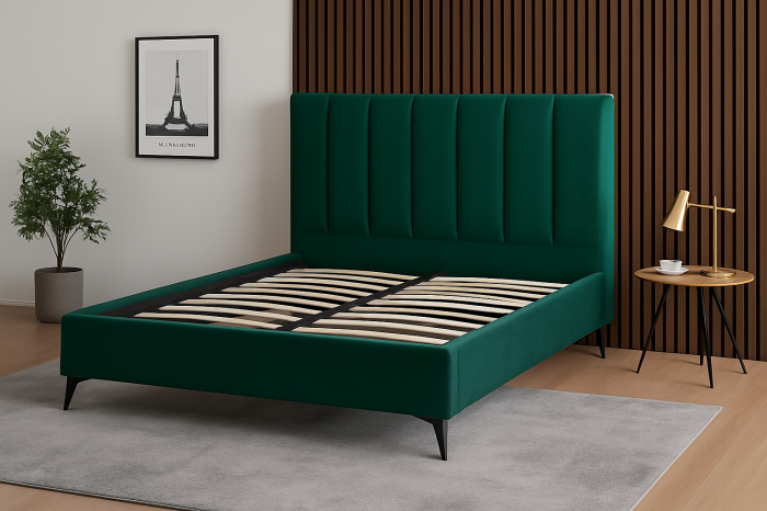 Pat Lotus Tapițat cu Somieră Fixă [2]