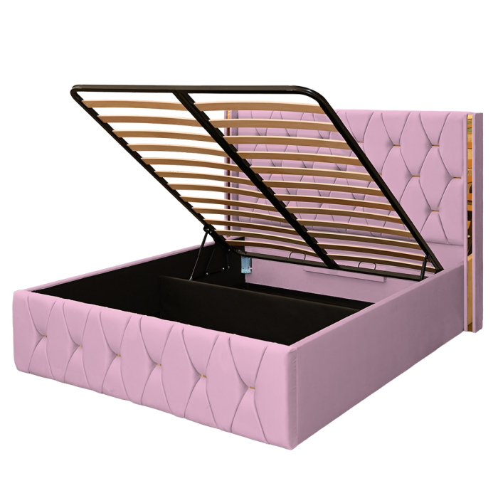 Pat Maldive New Roz cu Somieră Rabatabilă [3]