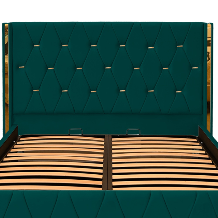 Pat Maldive New Verde Smarald cu Somieră Rabatabilă [2]