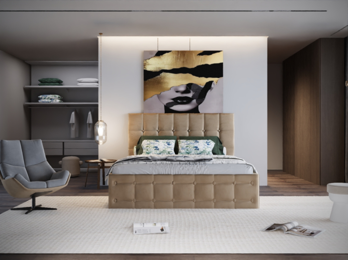 Pat Regal Tapitat Bej fara Saltea 160x200 [1]