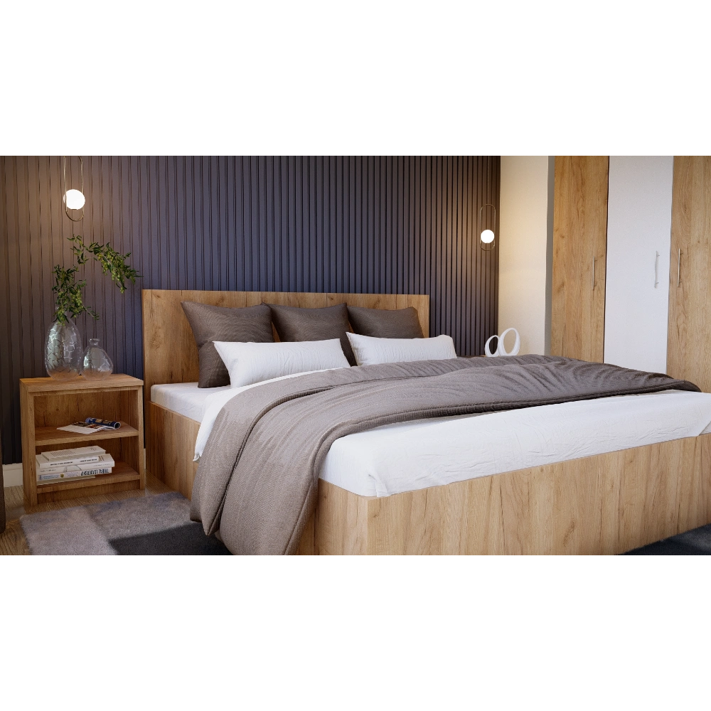 MOBILIER COMPLET DORMITOR - Dormitor Celine Sonoma&Alb