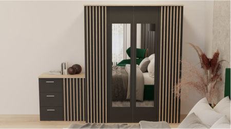 Dormitor Dallas Cu Pat Nobless Tapitat Verde [1]