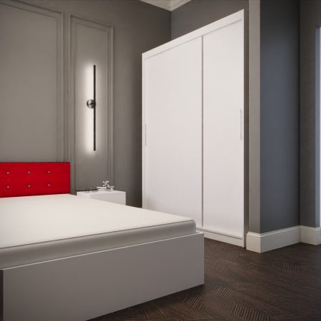 Dormitor Monticelli Alb&Rosu Tapitat 3 Usi [3]