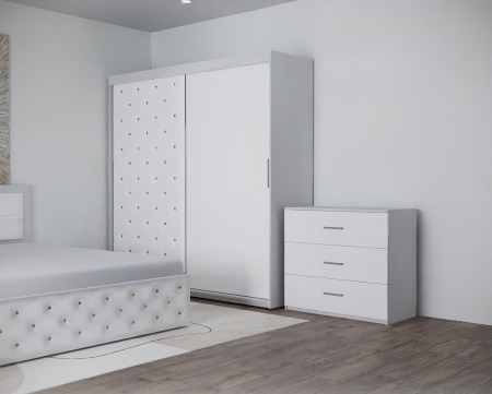 Dormitor Monticelli New Alb Tapitat 2 Usi [3]