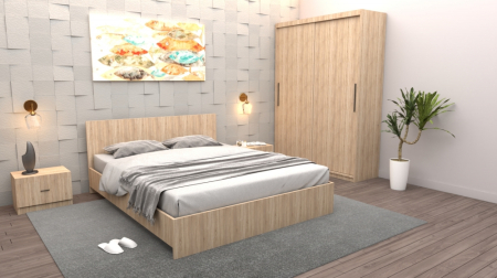 MOBILIER COMPLET DORMITOR - Dormitor Rovigo Sonoma