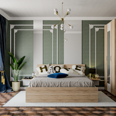 Dormitor Wooden Alb&Sonoma [1]