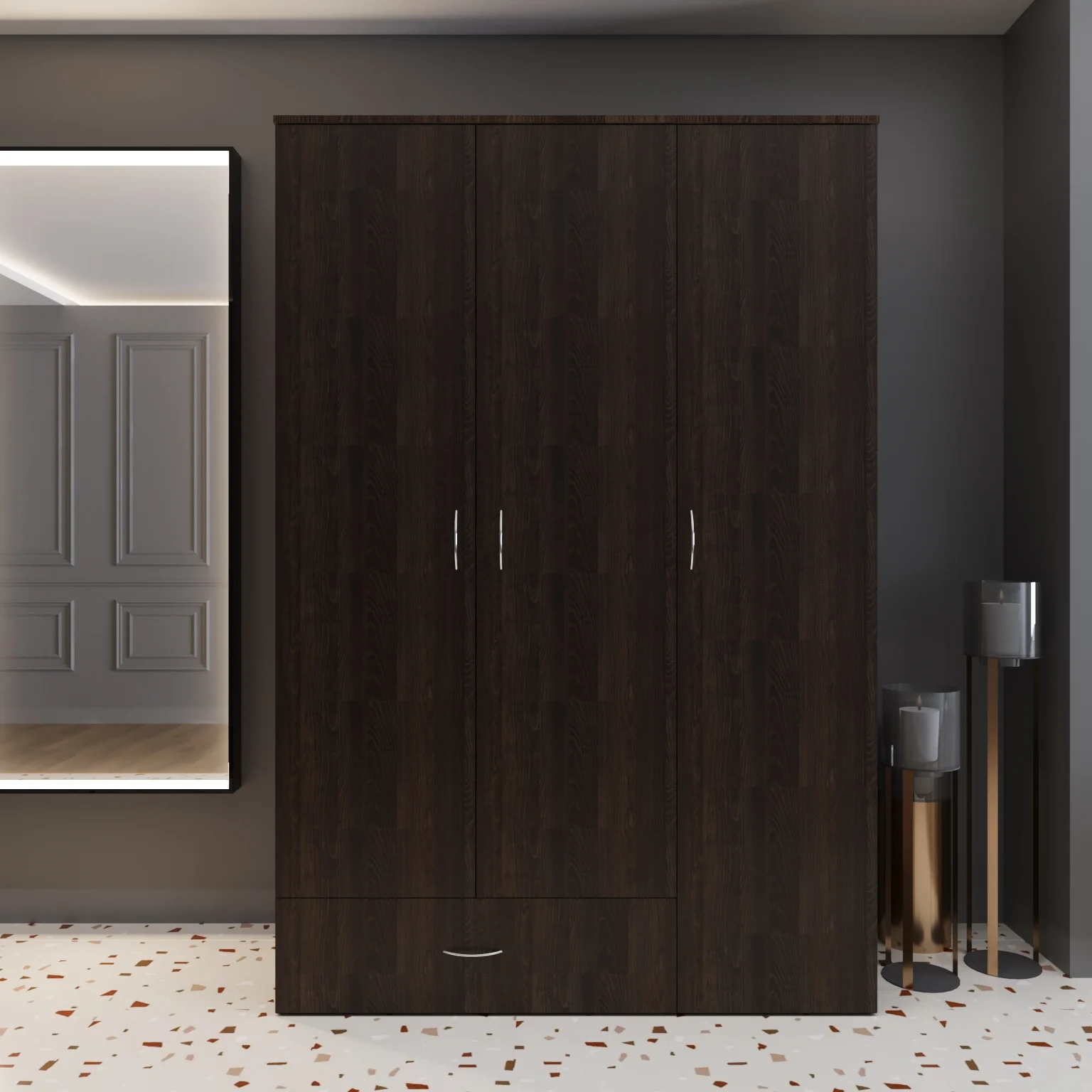 DRESSING/DULAP - Dressing Damasc 3 usi Wenge