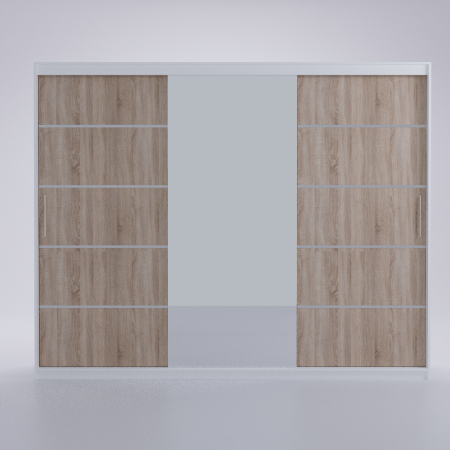 Dressing Emporio Alb cu uși glisante Sonoma 250x200 [3]