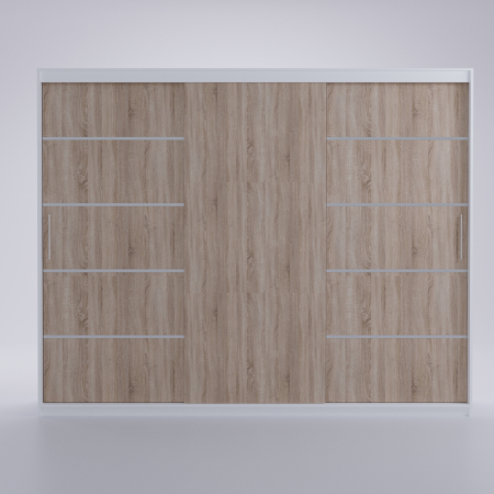 Dressing Emporio Alb cu uși glisante Sonoma 250x200 [2]