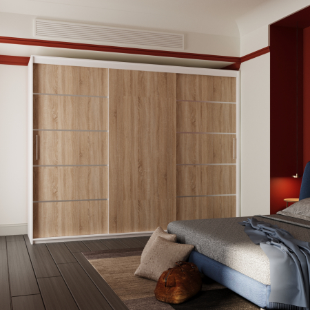 Dressing Emporio Alb cu uși glisante Sonoma 250x200 [1]