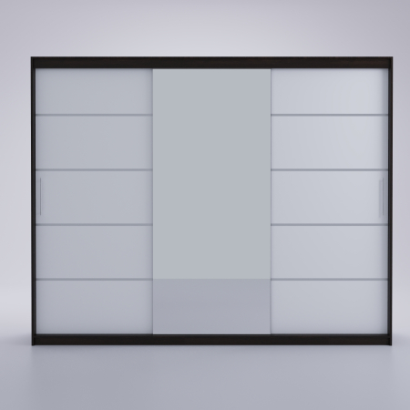 Dressing Emporio Wenge cu uși glisante Albe 250x200 [2]