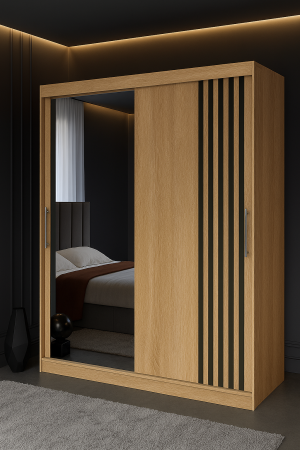 DRESSING/DULAP - Dressing Nordis Sonoma cu uși glisante 150x200