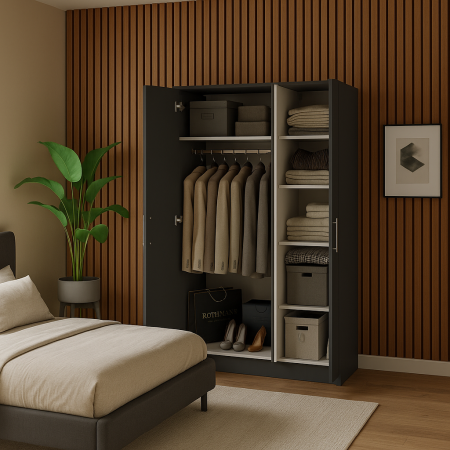 Dulap Damasc 3 Uși Antracit [2]