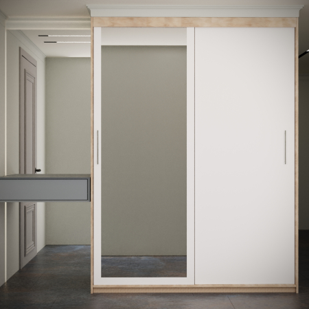 DRESSING/DULAP - Dulap Kenzo cu Oglinda Sonoma&Alb