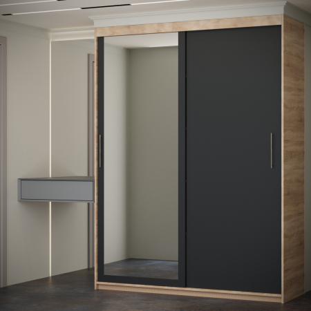 Dulap Kenzo cu Oglinda Sonoma&Gri [1]