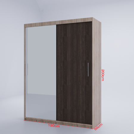 Dulap Kenzo cu Oglinda Sonoma&Wenge [4]